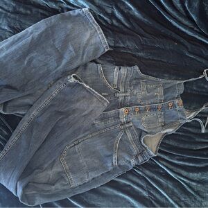 Pilcro and the Letterpress Blue Denim Overalls